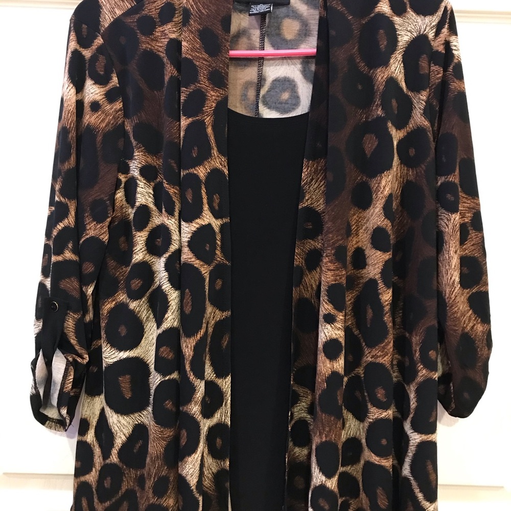 Cheetah Print Blouse; MEDIUM